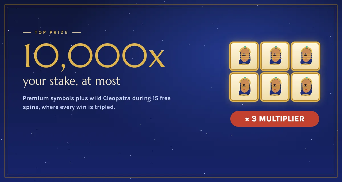 Cleopatra slot game online free: up to 10,000x the stake