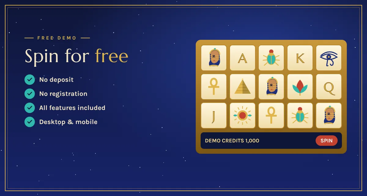 Cleopatra slot demo — free play with no deposit and no registration