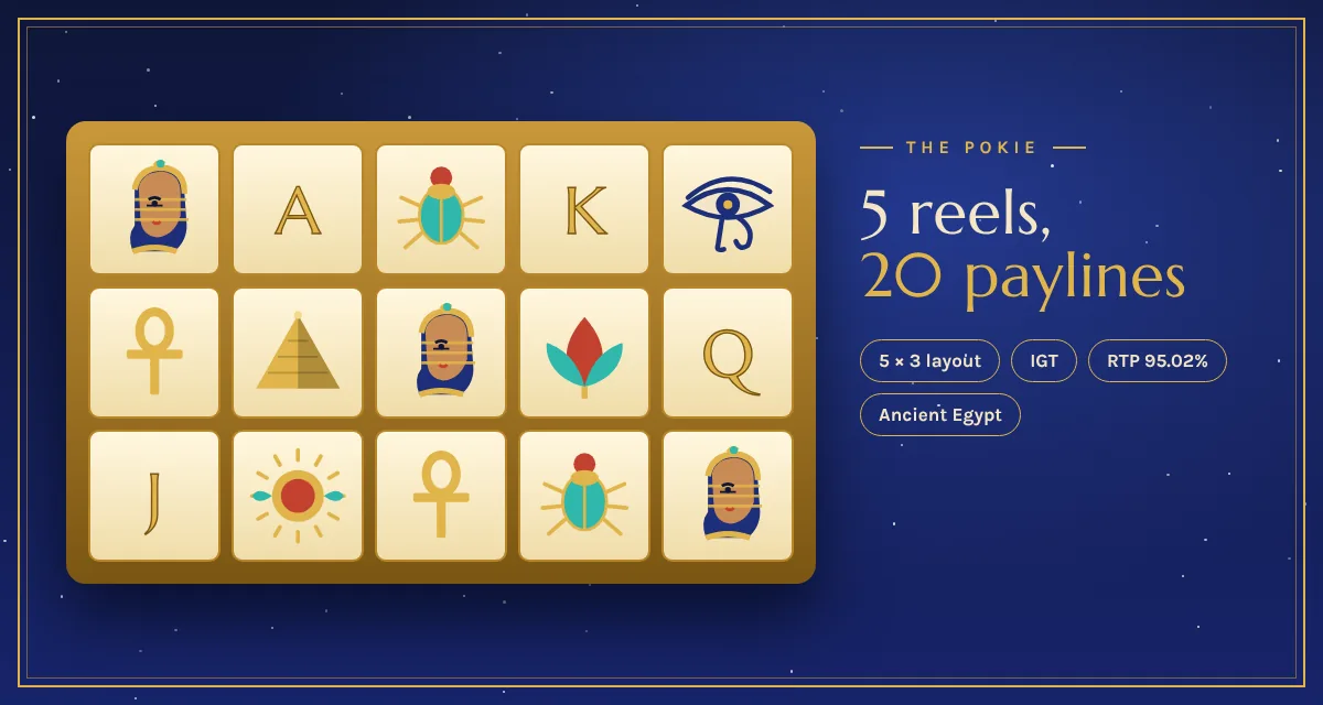 Play Cleopatra slot online: 5 reels, 3 rows and 20 paylines