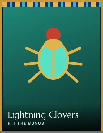 Lightning Clovers Hit the Bonus pokie at Cleopatra Slot