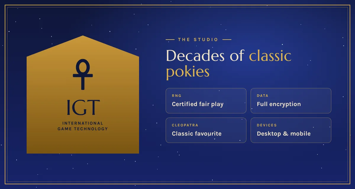 IGT, the provider behind Cleopatra free online slot games
